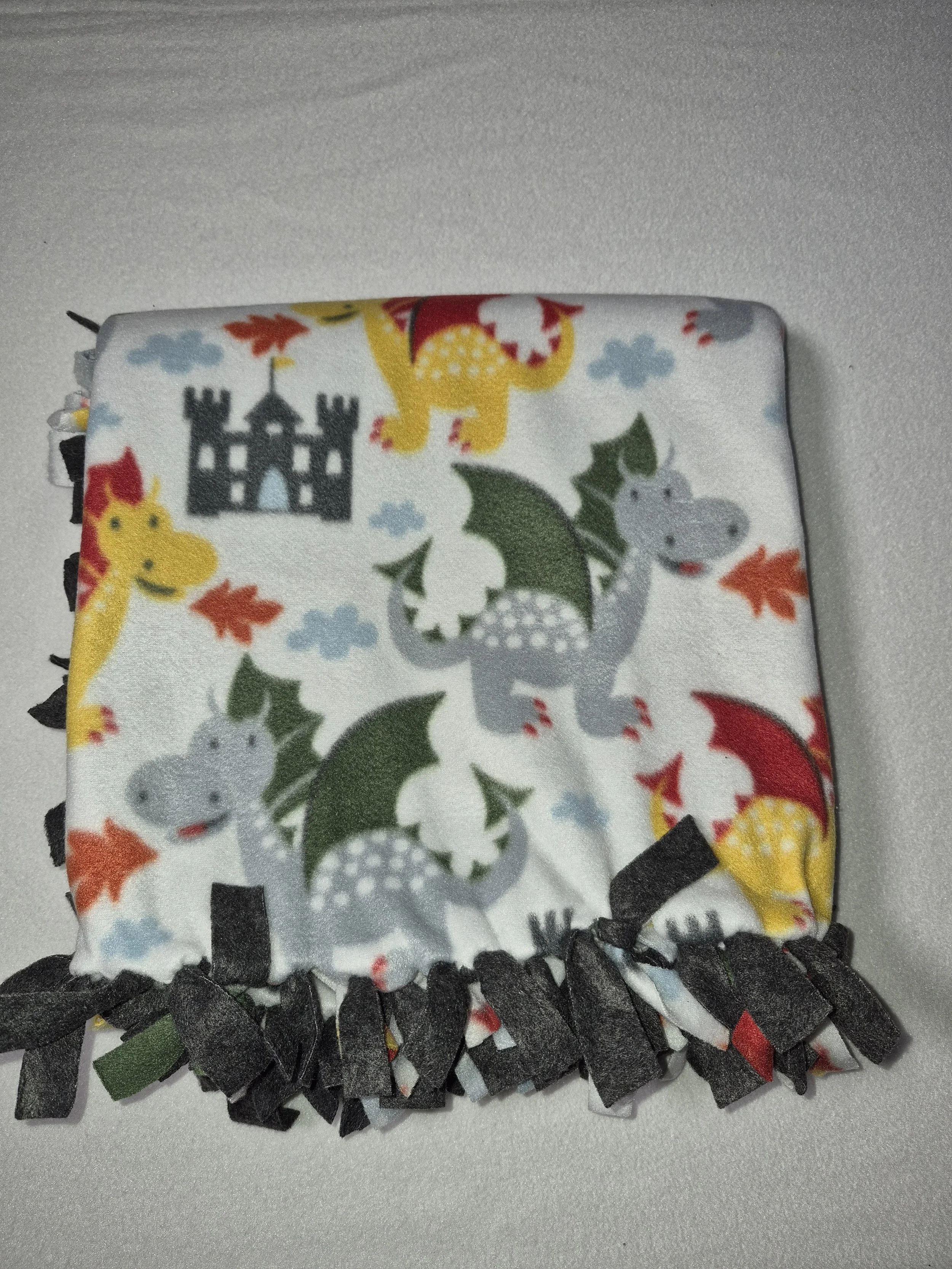 Magical Dragons & Castles Fleece Blanket for Kids