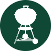 Charcoal grill icon for outdoor living design in Southlake TX