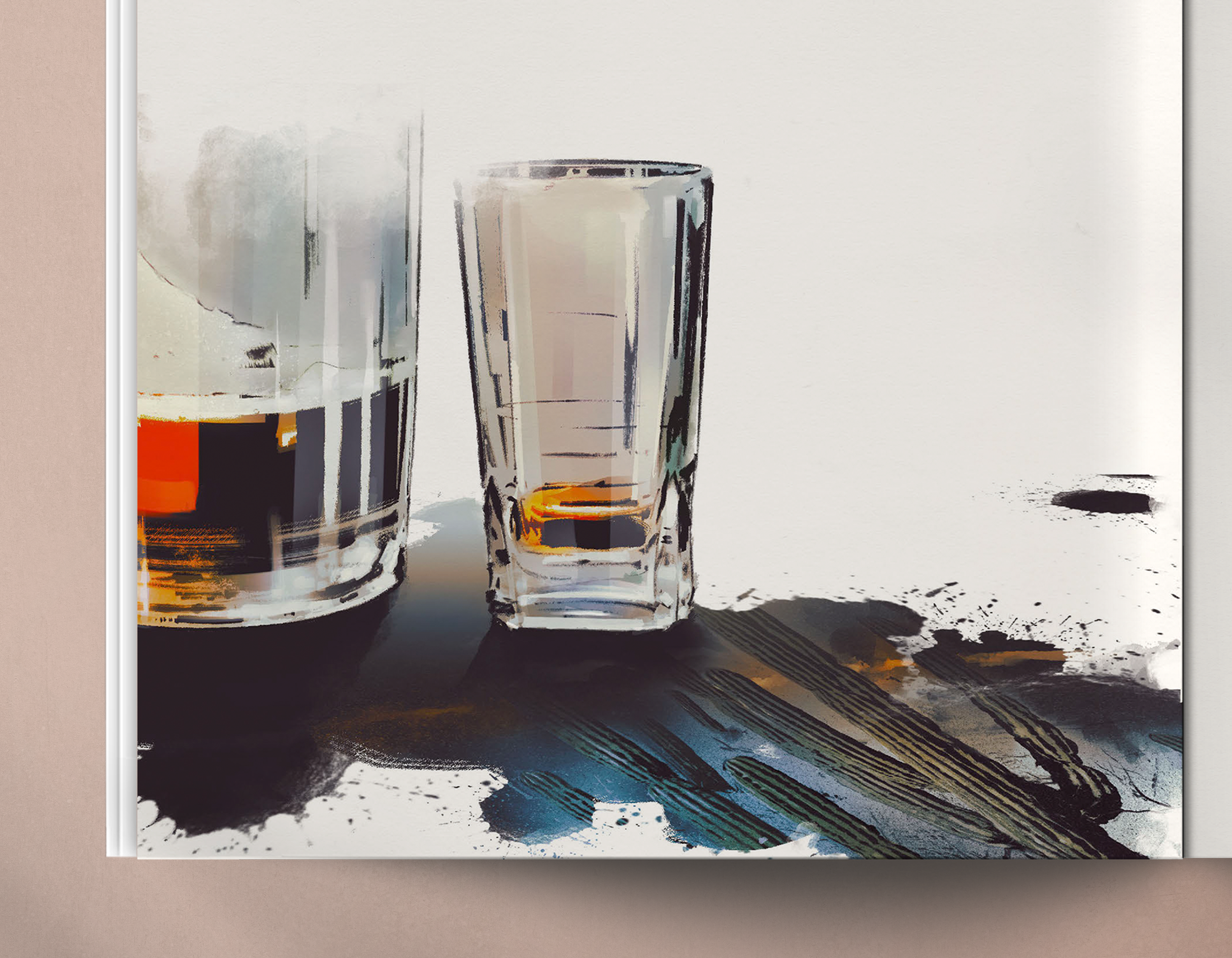 Half page illustration for 'Driftless Diesel' a short story by Nikolas Butler.