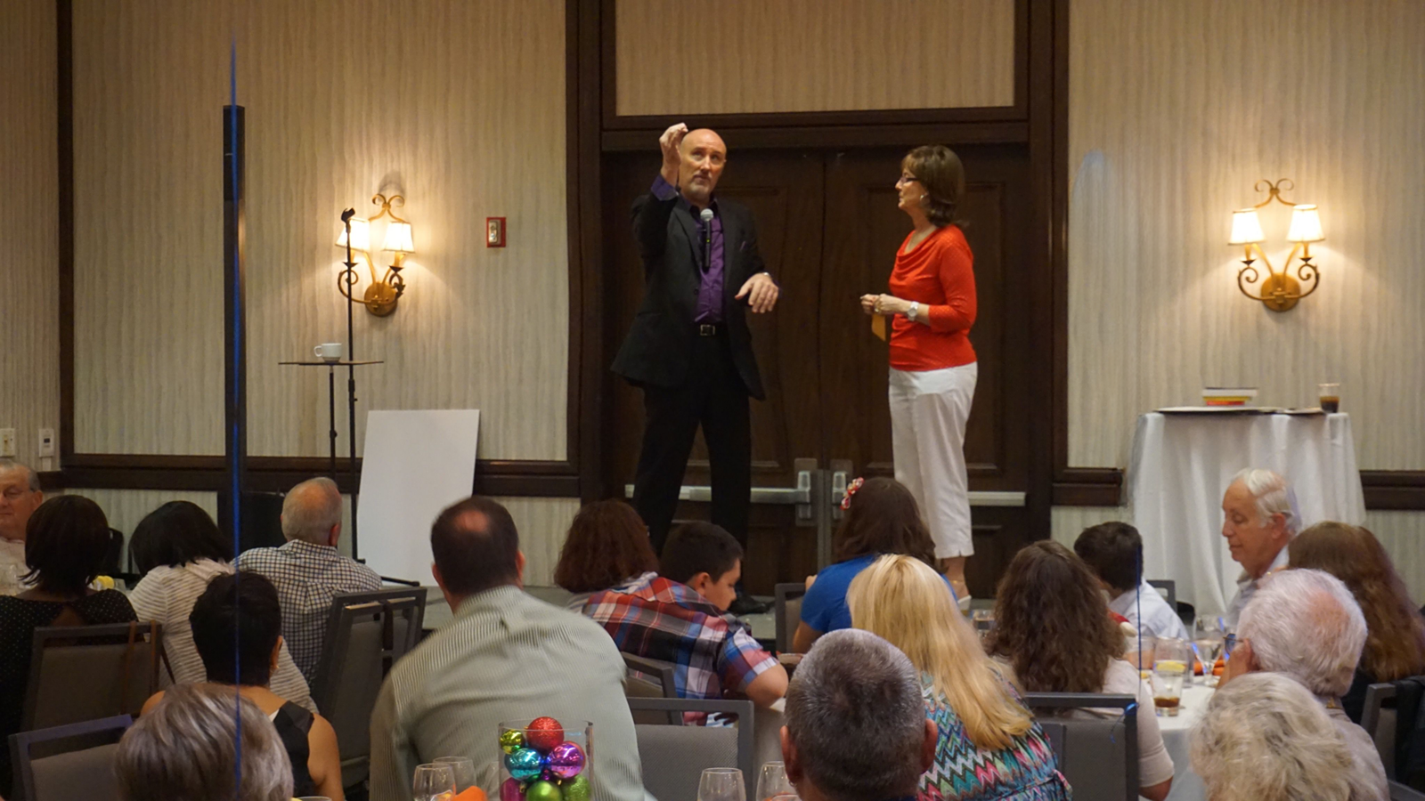 South Florida Mentalist Brent Gregory performing on stage at an event