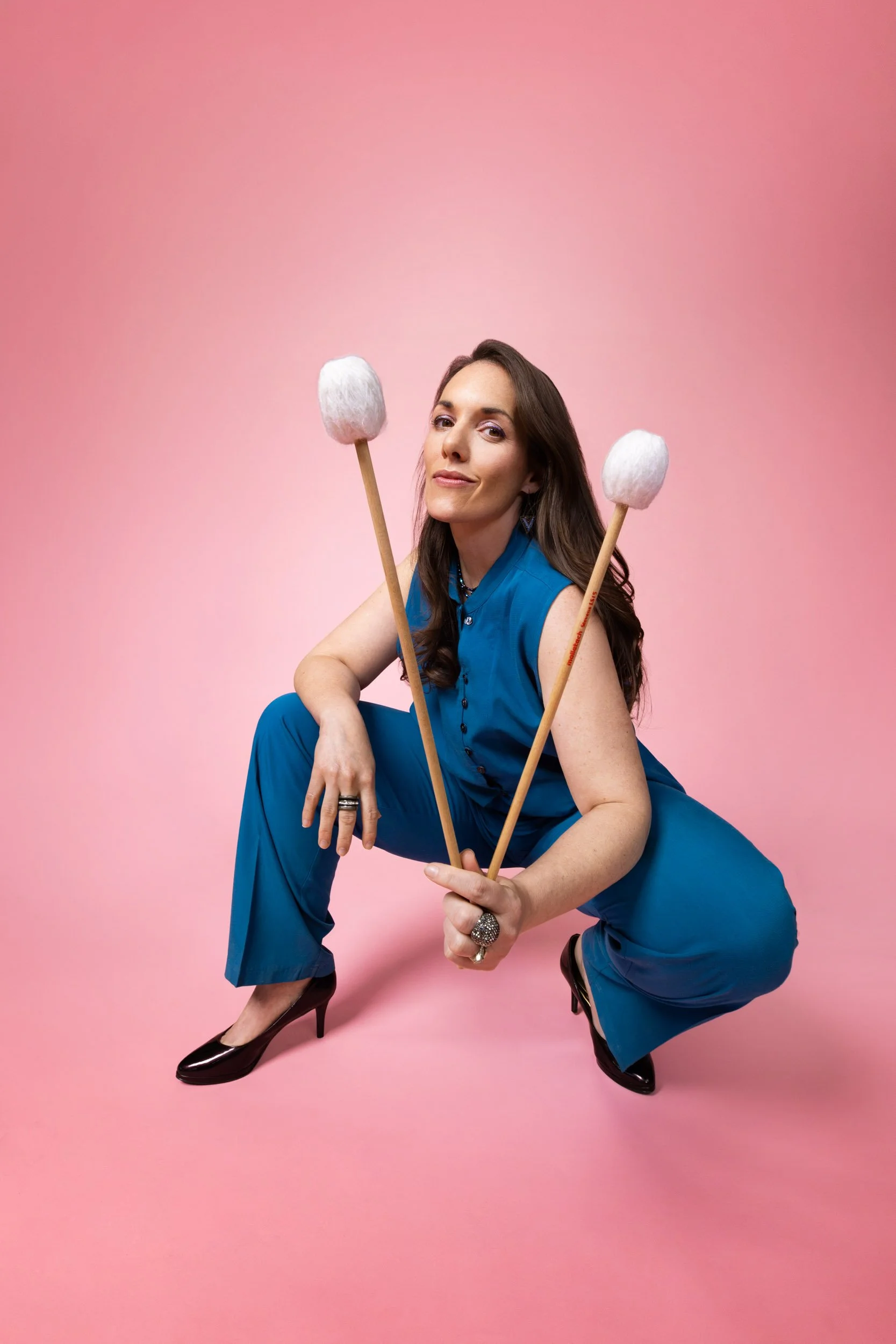 Maria Finkelmeier with Mallets on Pink Credit Adam DeTour