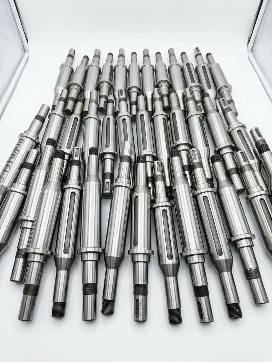 Precision-machined drive shafts designed to mount and drive forming rolls in tube mills, transmitting power to ensure reliable roll rotation and consistent performance throughout the forming process.