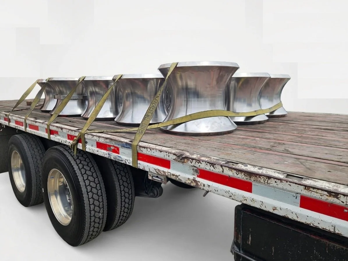Precision-machined fin pass rolls designed to progressively shape and close the edges of steel strip before the welding stage in tube mill operations, ensuring accurate forming and consistent tube quality.