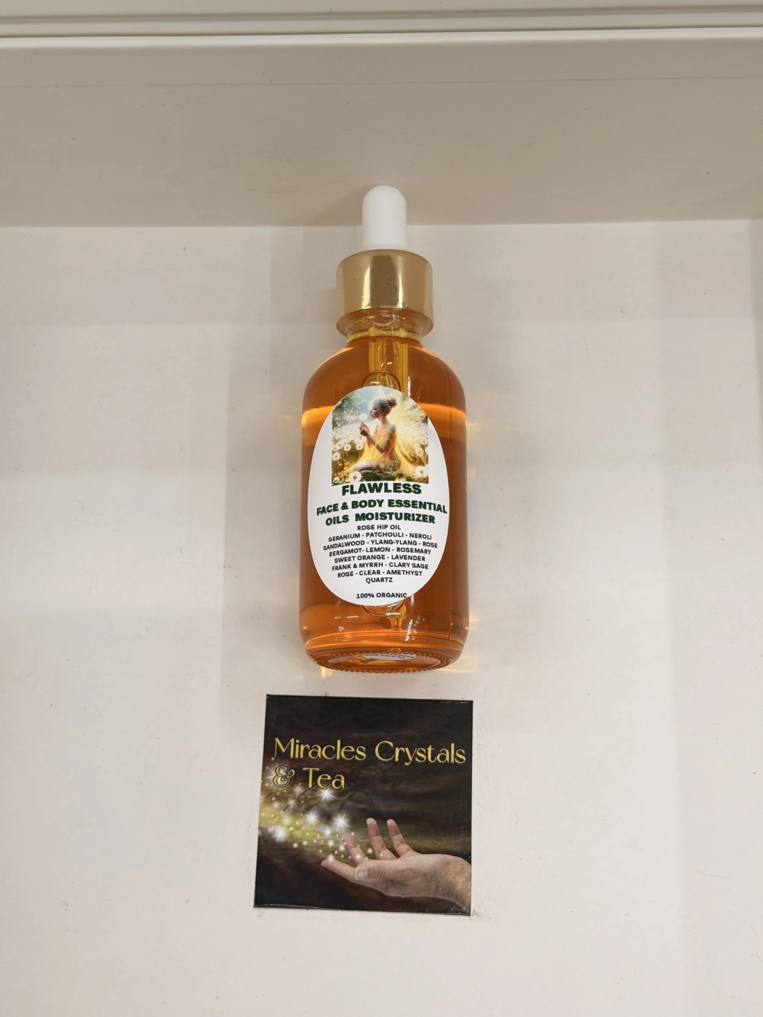Flawless Face Body Oil Moisturizer with Crystals