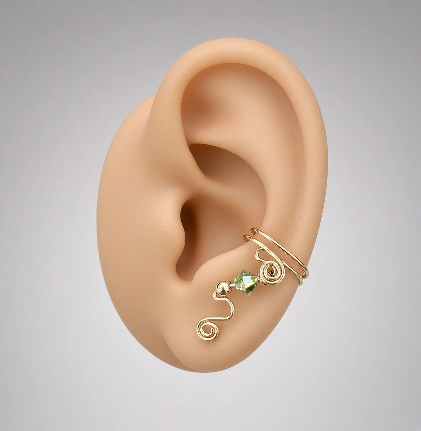 EAR-CUFFS - "ENMA" - GOLD - GENUINE SWAROVSKI CRYSTALS