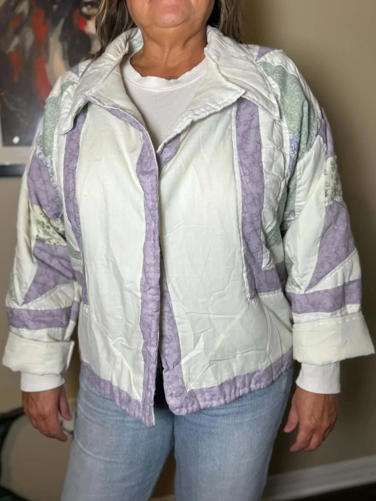 Pastel Patchwork Quilted Jacket