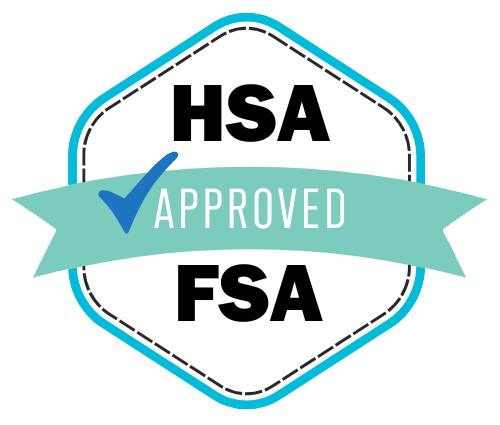 Badge with text "HSA Approved FSA" and a checkmark.