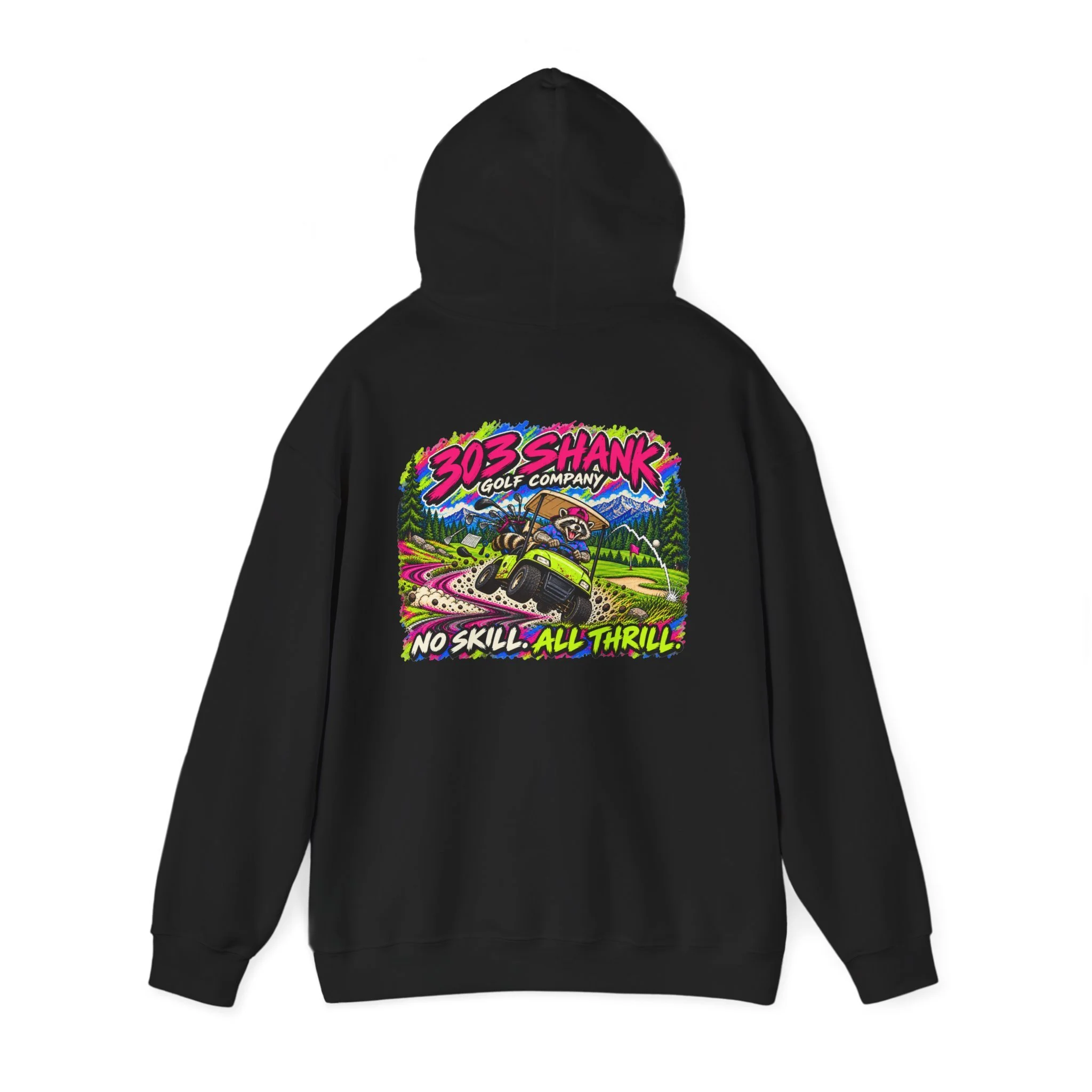 No Skill, All Thrill | Raccoon Golf Hoodie | 303 Shank Golf Company