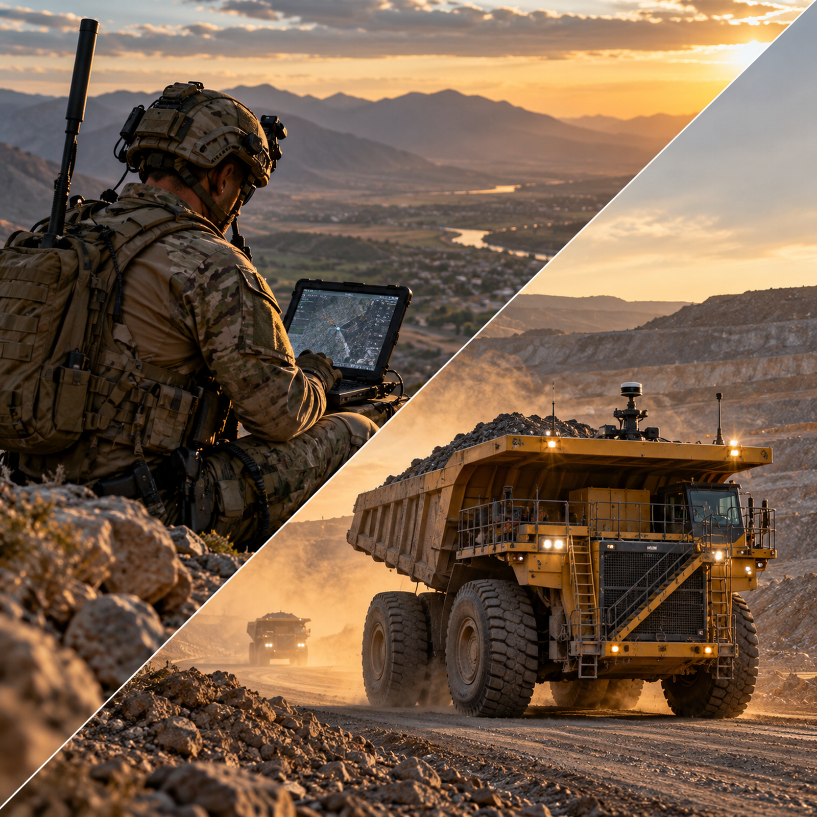 Defense & Deployed: operator and autonomous mining truck