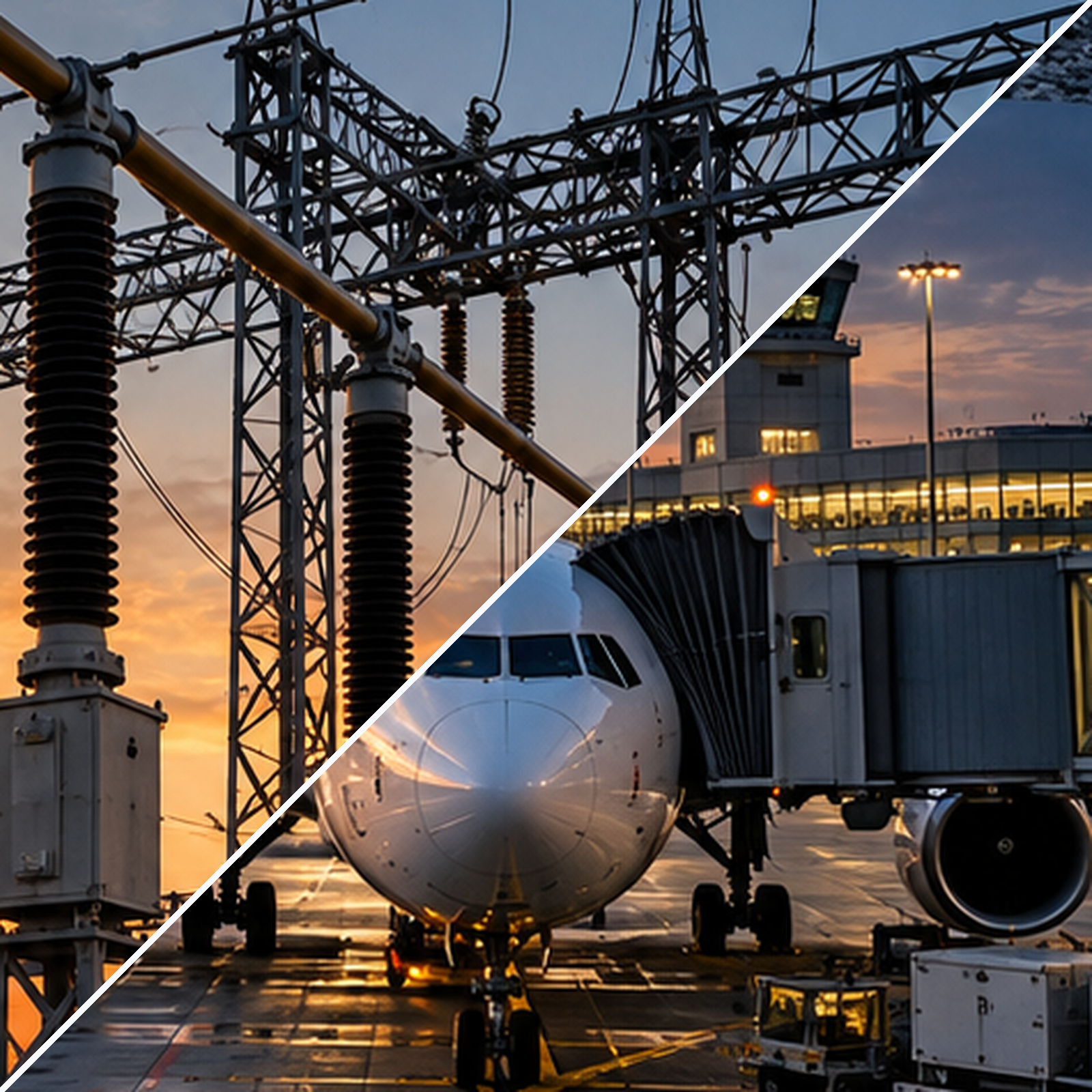 Critical Infrastructure: electrical substation and airport