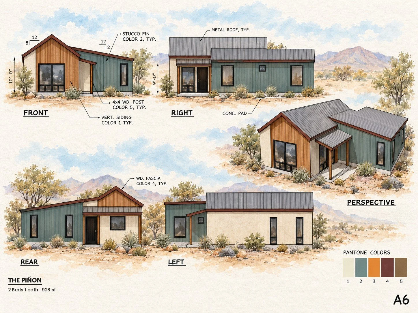 The Piñon — elevations
