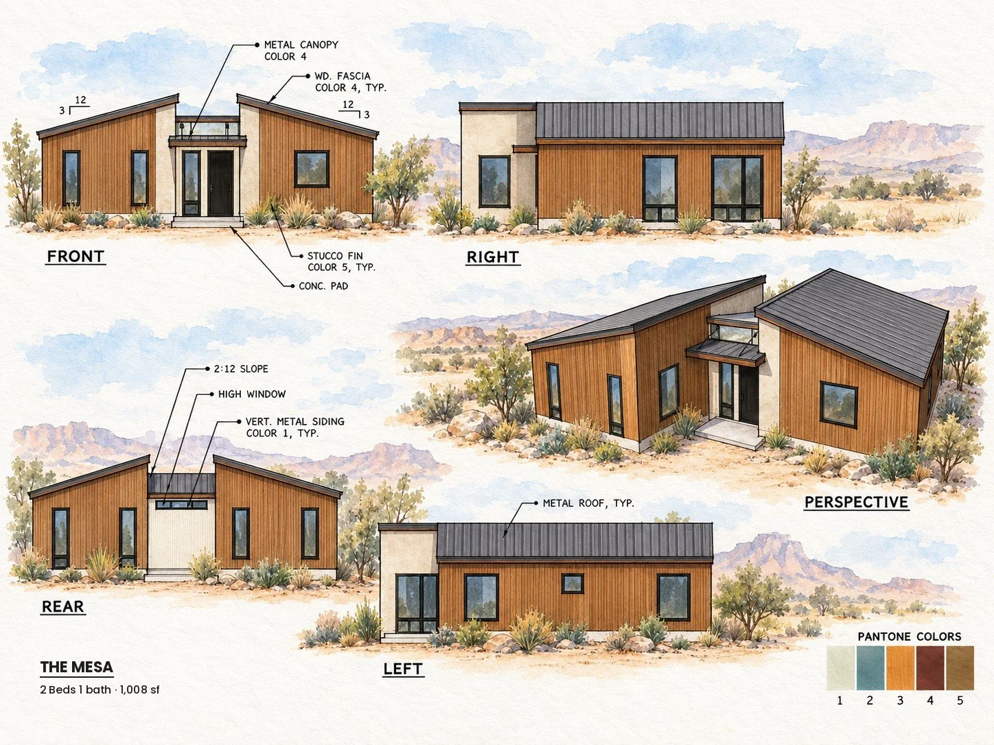 The Mesa — elevations