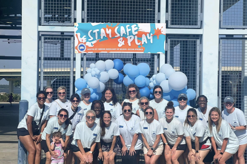 Junior Auxiliary of Biloxi-Ocean Springs members at a Stay Safe and Play event