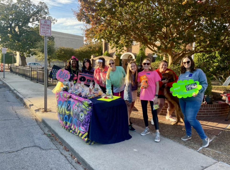 Junior Auxiliary volunteers at an outdoor booth