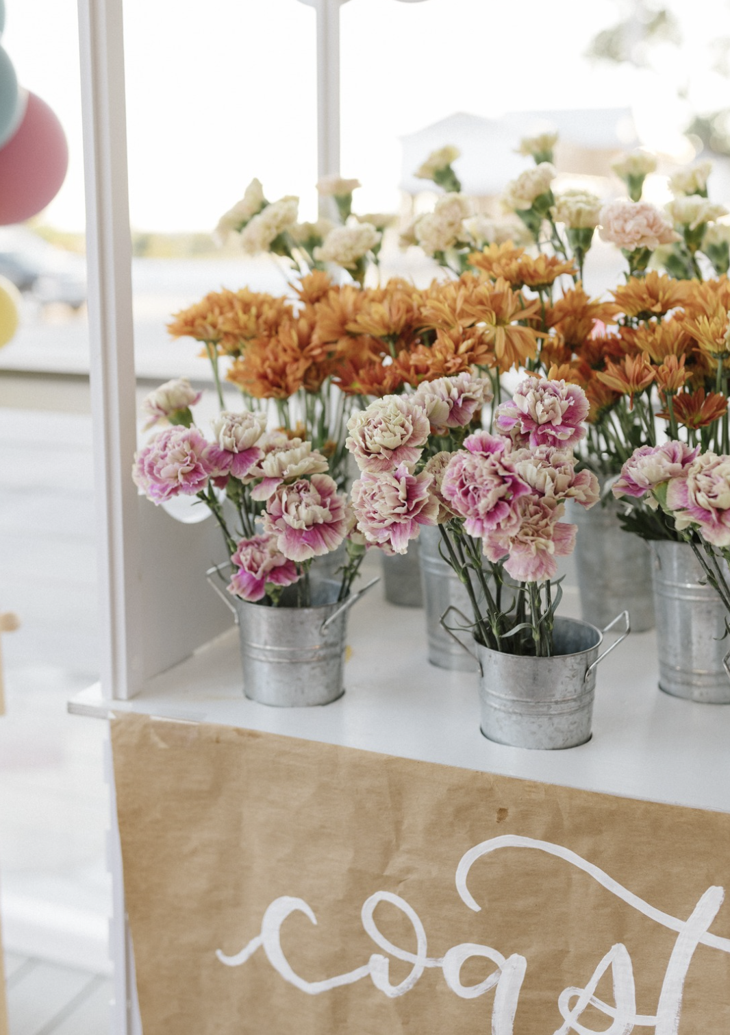 Fresh flower bar at The Gulf Coast Mom launch event