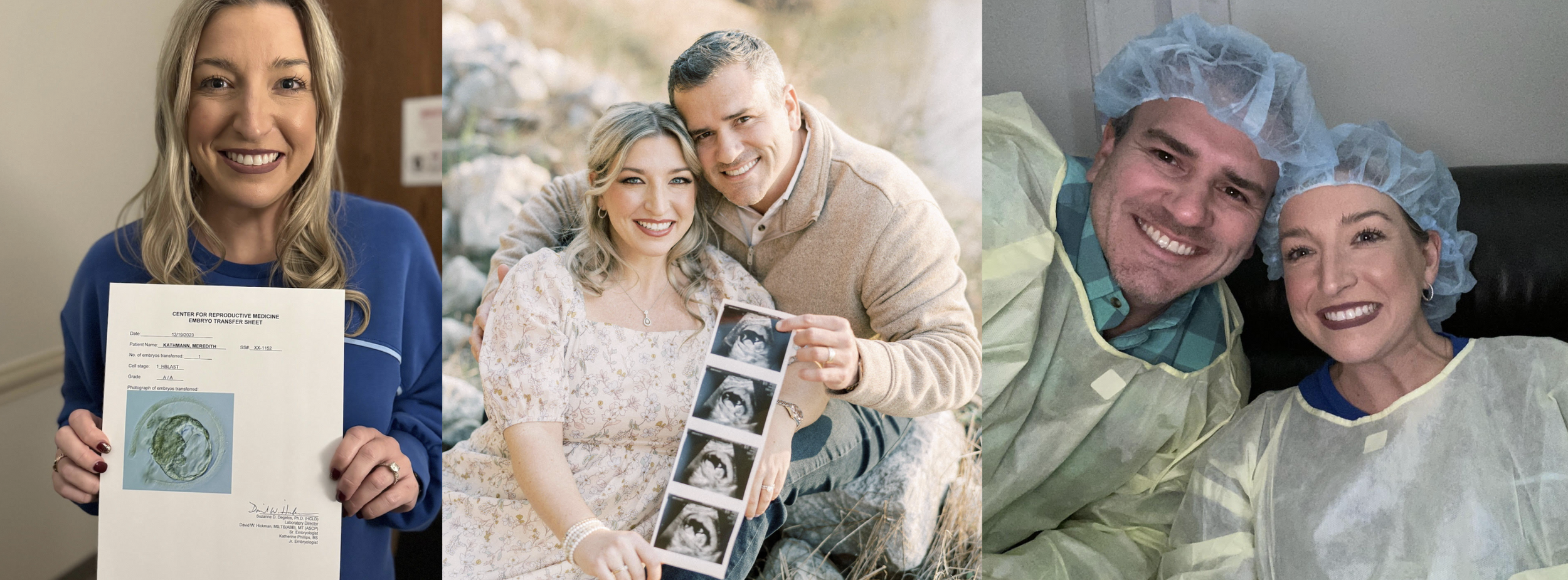 Couple's infertility journey photos, from ultrasound to the hospital