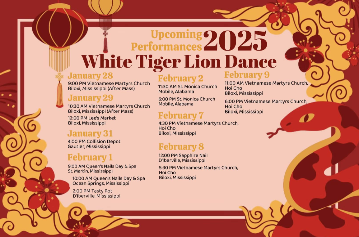 2025 White Tiger Lion Dance Lunar New Year performance schedule