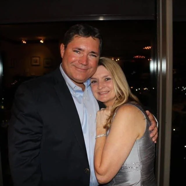 Couple dressed up for an evening event