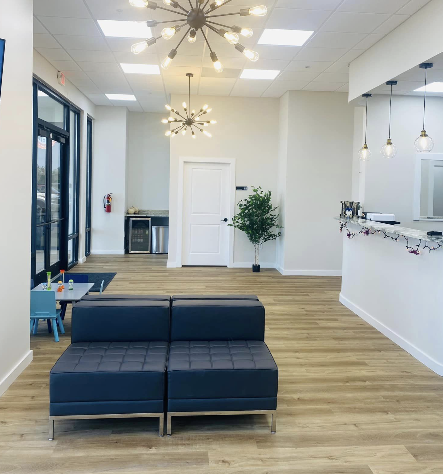 Bright, modern lobby at KidMed Pediatric Urgent Care