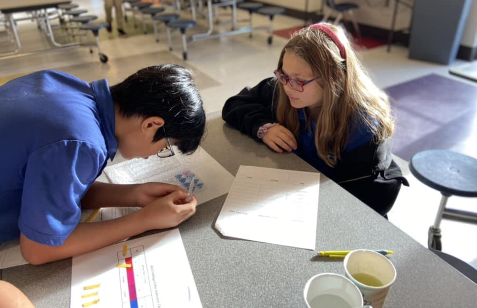 Students working on a lesson at Hope Academy