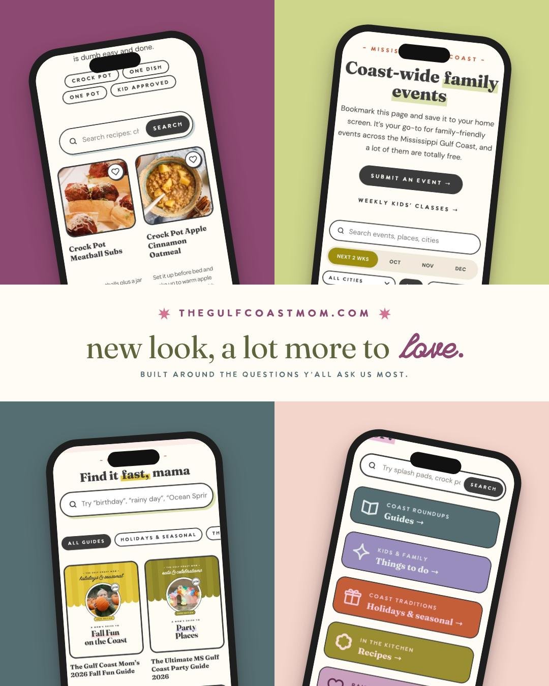 We've been keeping a secret 🤫

After three years, we thought it was time for a little facelift, and we can't wait to see what you think.

We rebuilt the whole site around the questions y'all send us every week, like where to take the kids this weeke
