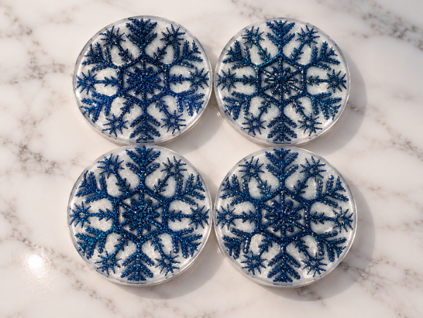 Snowflake Custom Resin Coasters