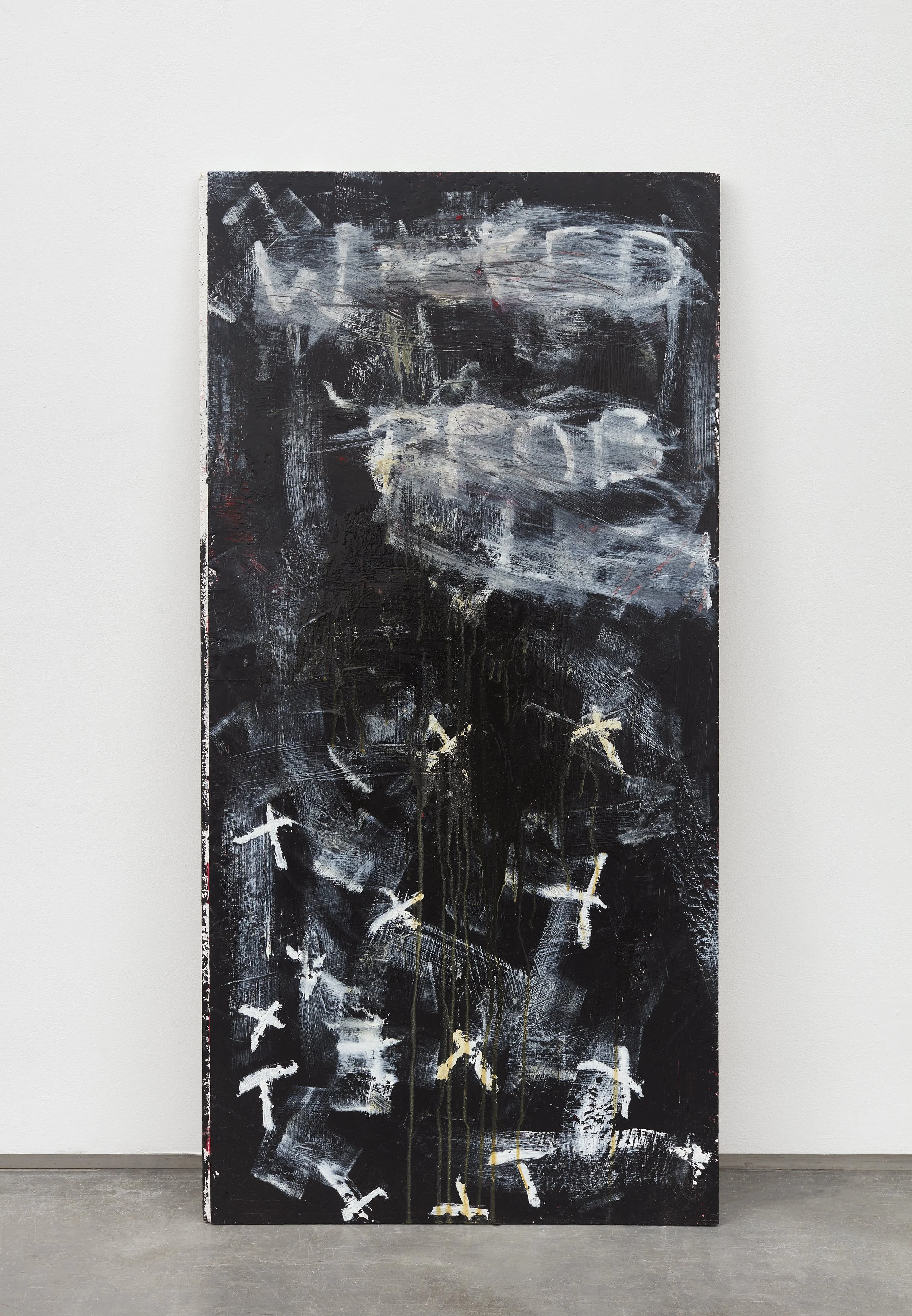  Yard Sign VIII (Wicked Problem) , 2018 
Mixed media on panel 
4 x 2 feet