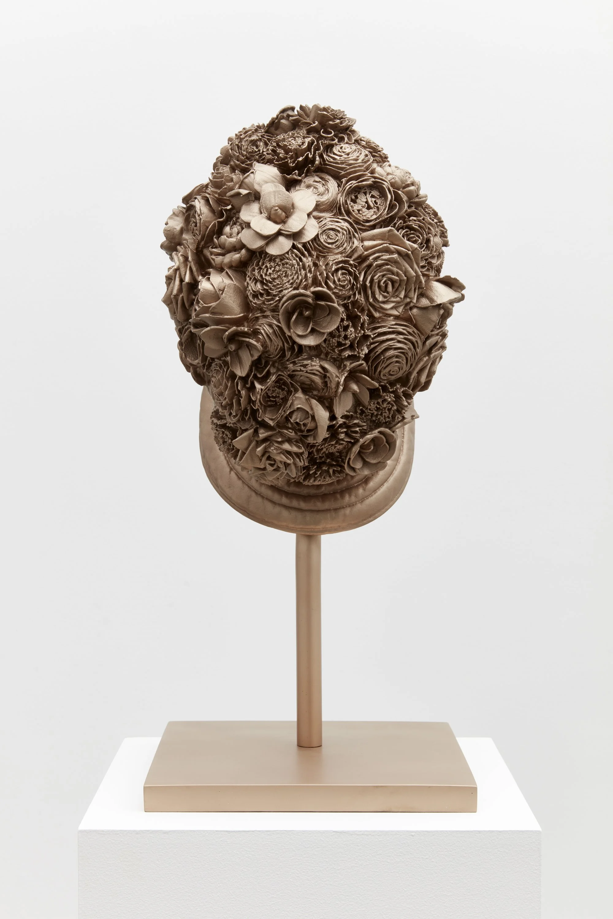  Floral Mask in Bronze , 2024 
Cast bronze, patina 
26 1/4 x 12 x 14 inches