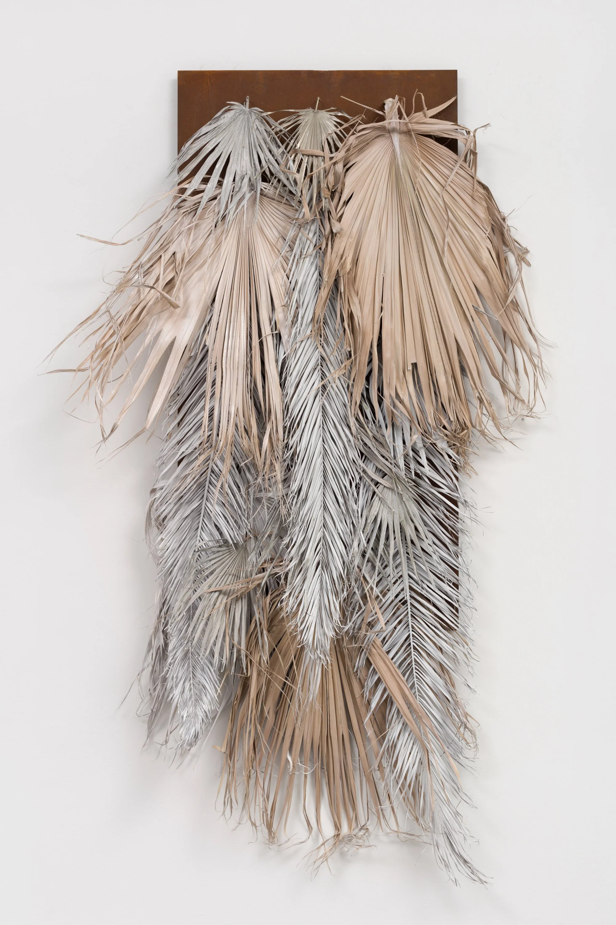  Red Hills Yard Sign , 2021 
Sabal palm fronds and date palm fronds, resin, steel 
104 x 63 x 17 inches