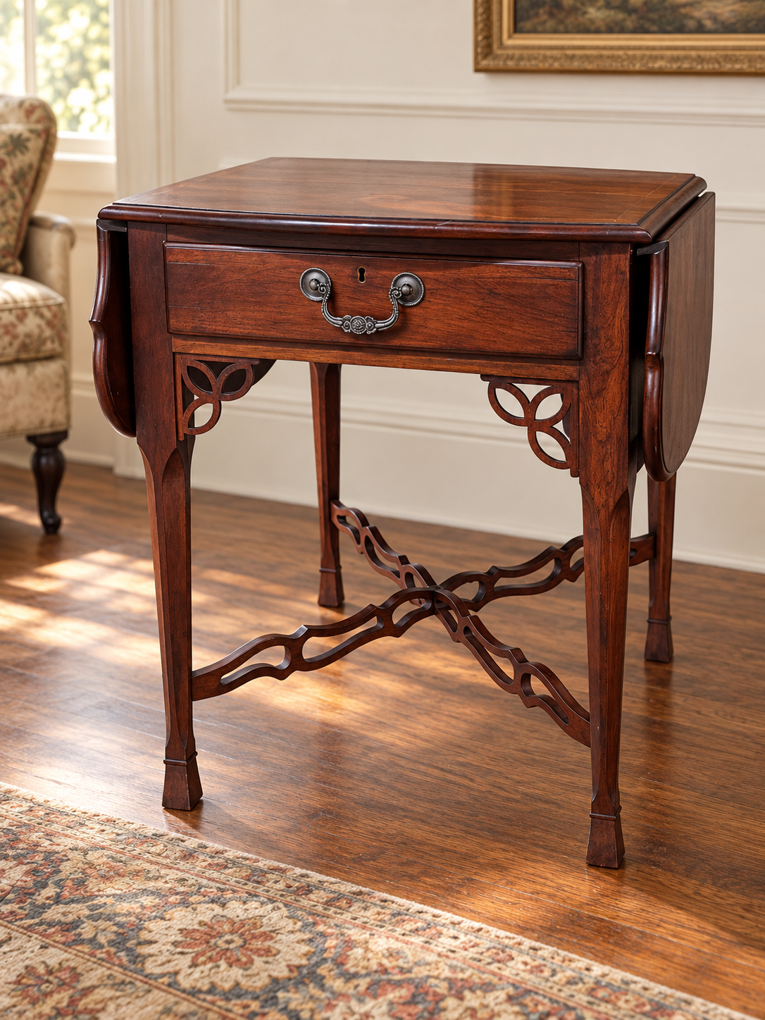 Drexel Heritage flip-top end table