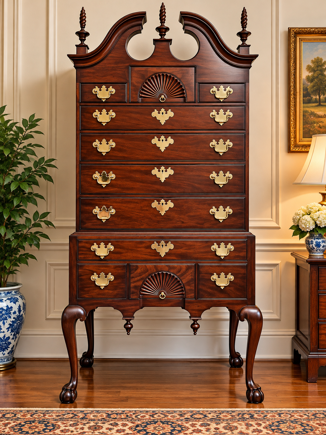 Henkel Harris Highboy Mahogany