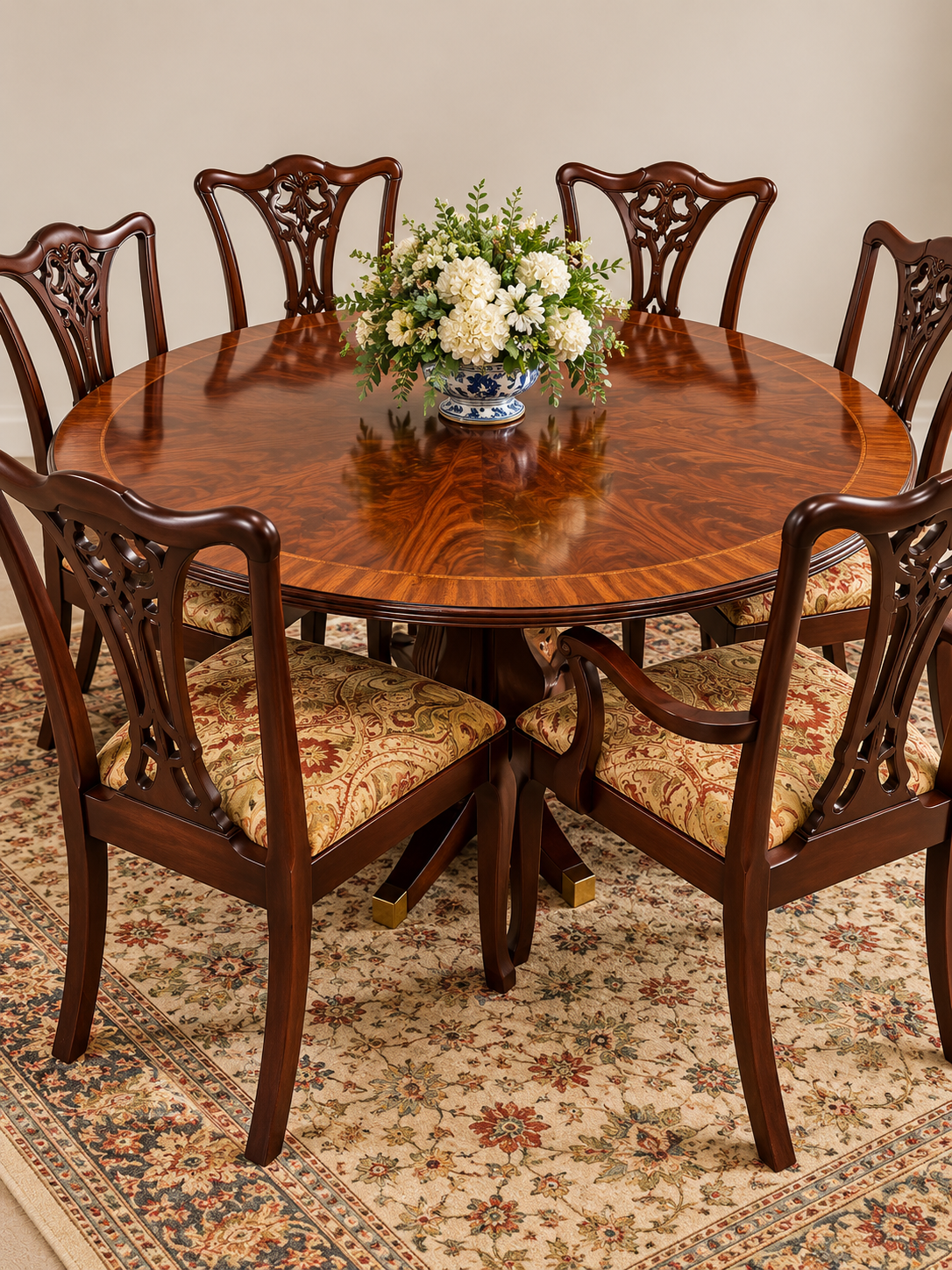Henkel Harris Table and Chairs   Mahogany