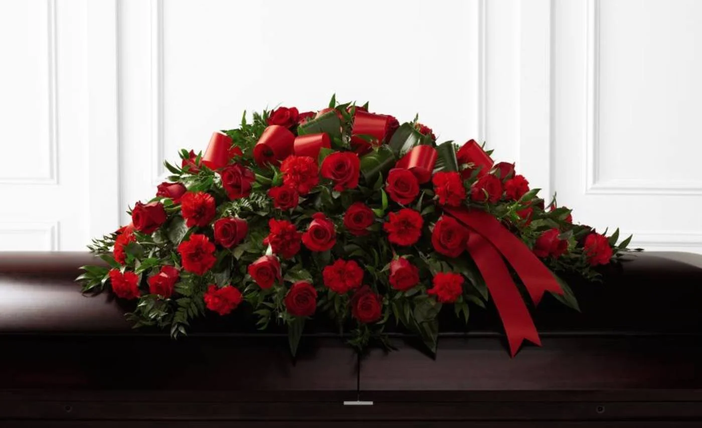 Red Rose Casket Spray