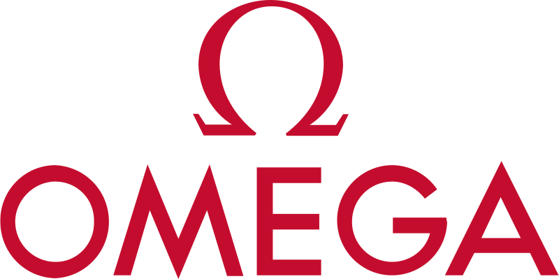 Red Omega logo with Greek omega symbol above the word “OMEGA”