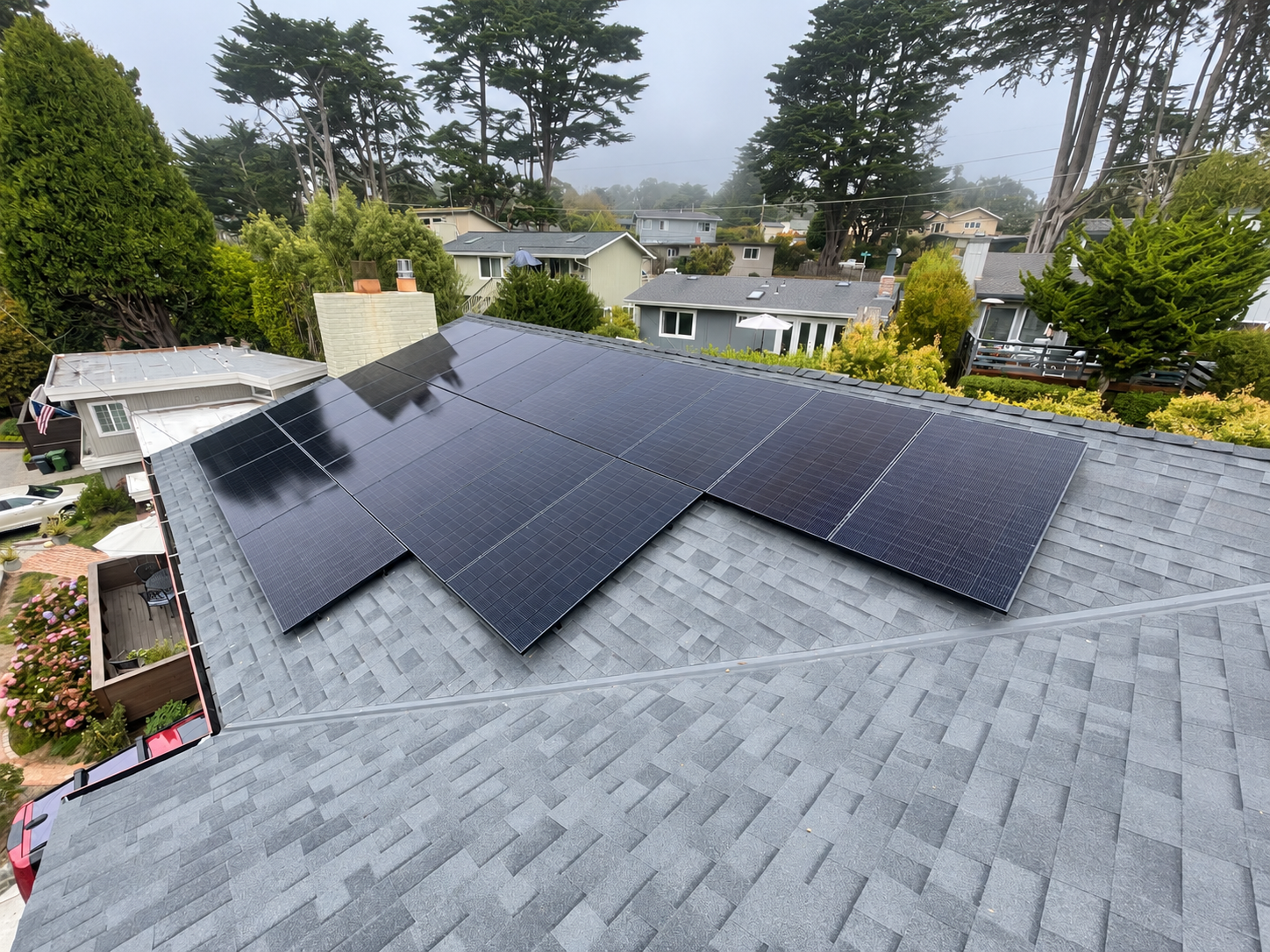 Rooftop solar installation Aptos