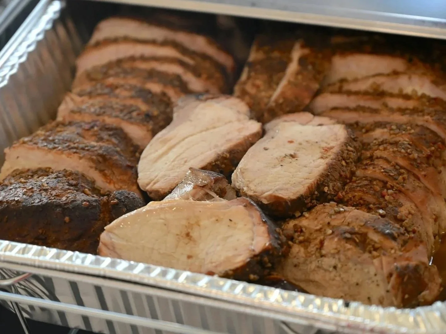 a picture of pork loin in a tray