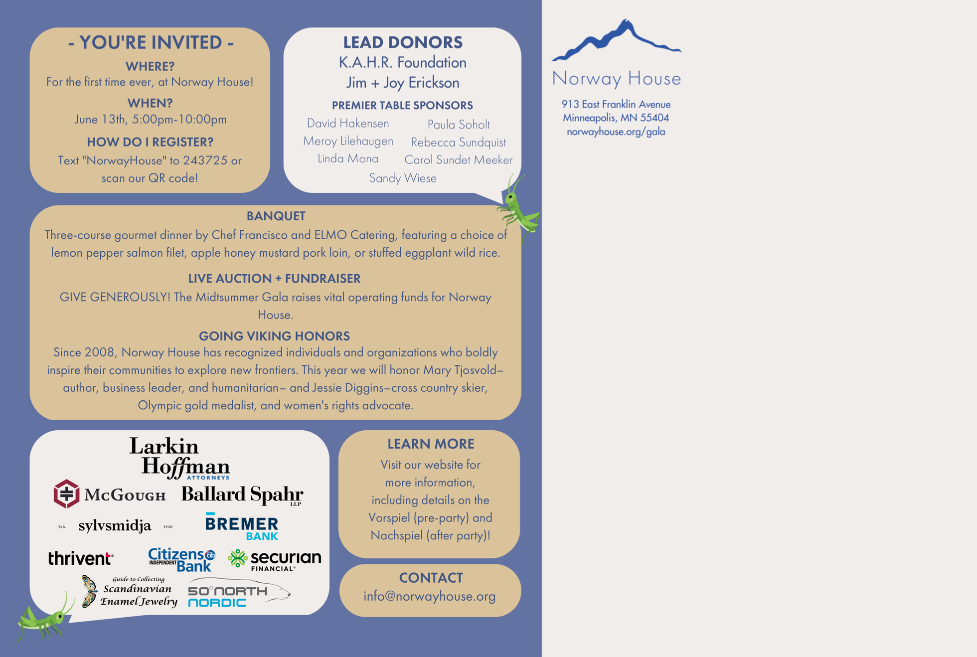 The back of the invitation postcard