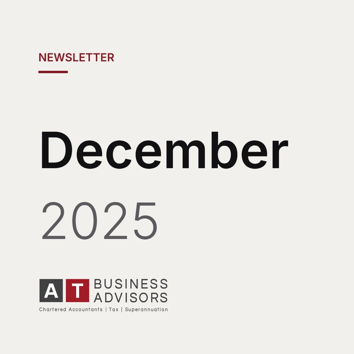 December 2025 Newsletter