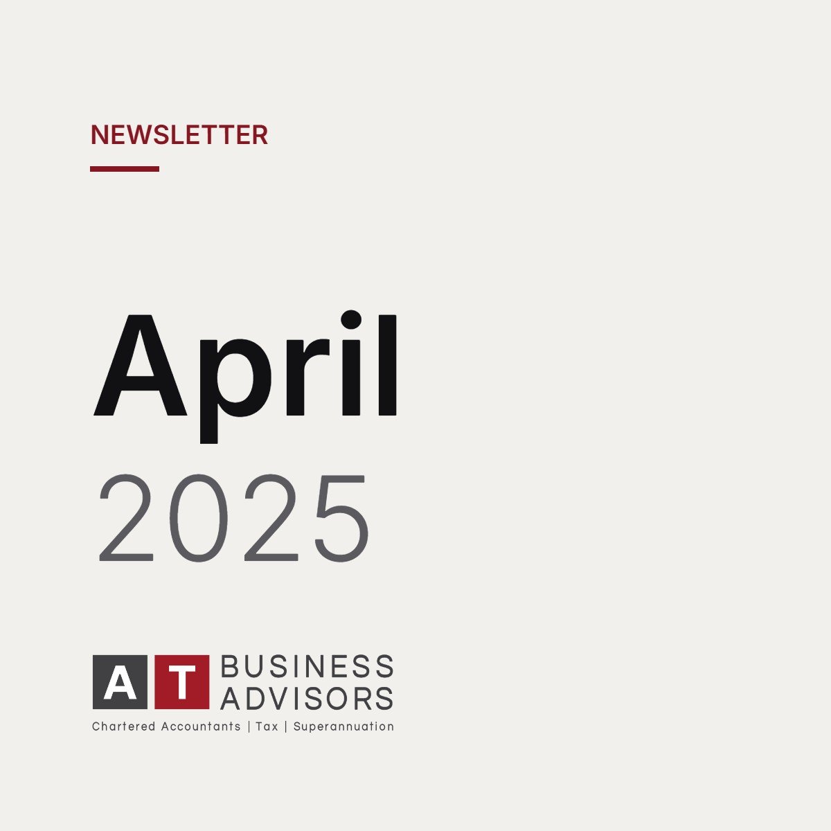 April 2025 Newsletter