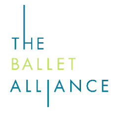 The Ballet Alliance logo in teal and lime green text with a vertical line accent.