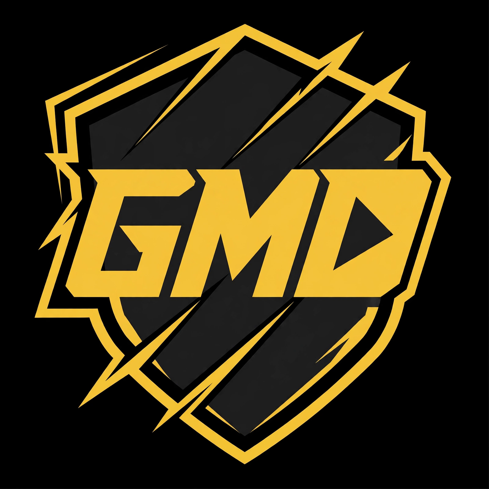 A stylized logo with a black background featuring a shield outline in yellow and the letters 'FND' in bold black text with yellow border, overlapped by a black rectangle with a yellow outline.