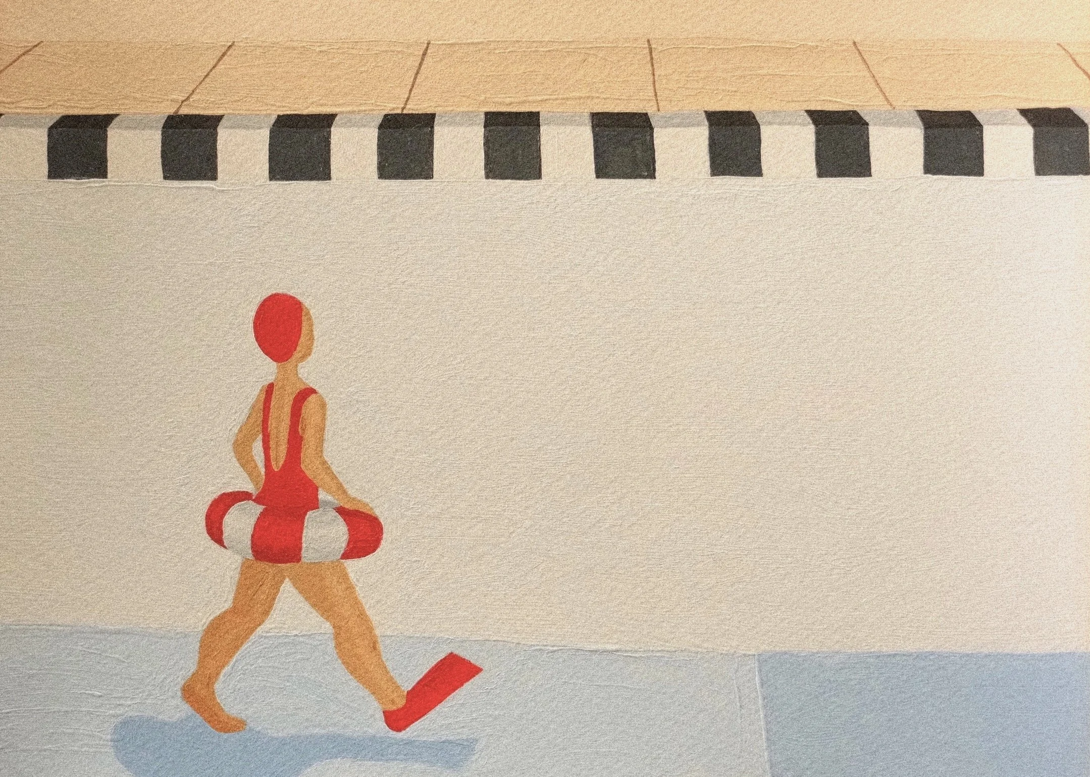 'Solitude Swim V.'  2026 
acrylic on paper 
34.8 x 41cm 
52 x 58cm Framed 
$1500