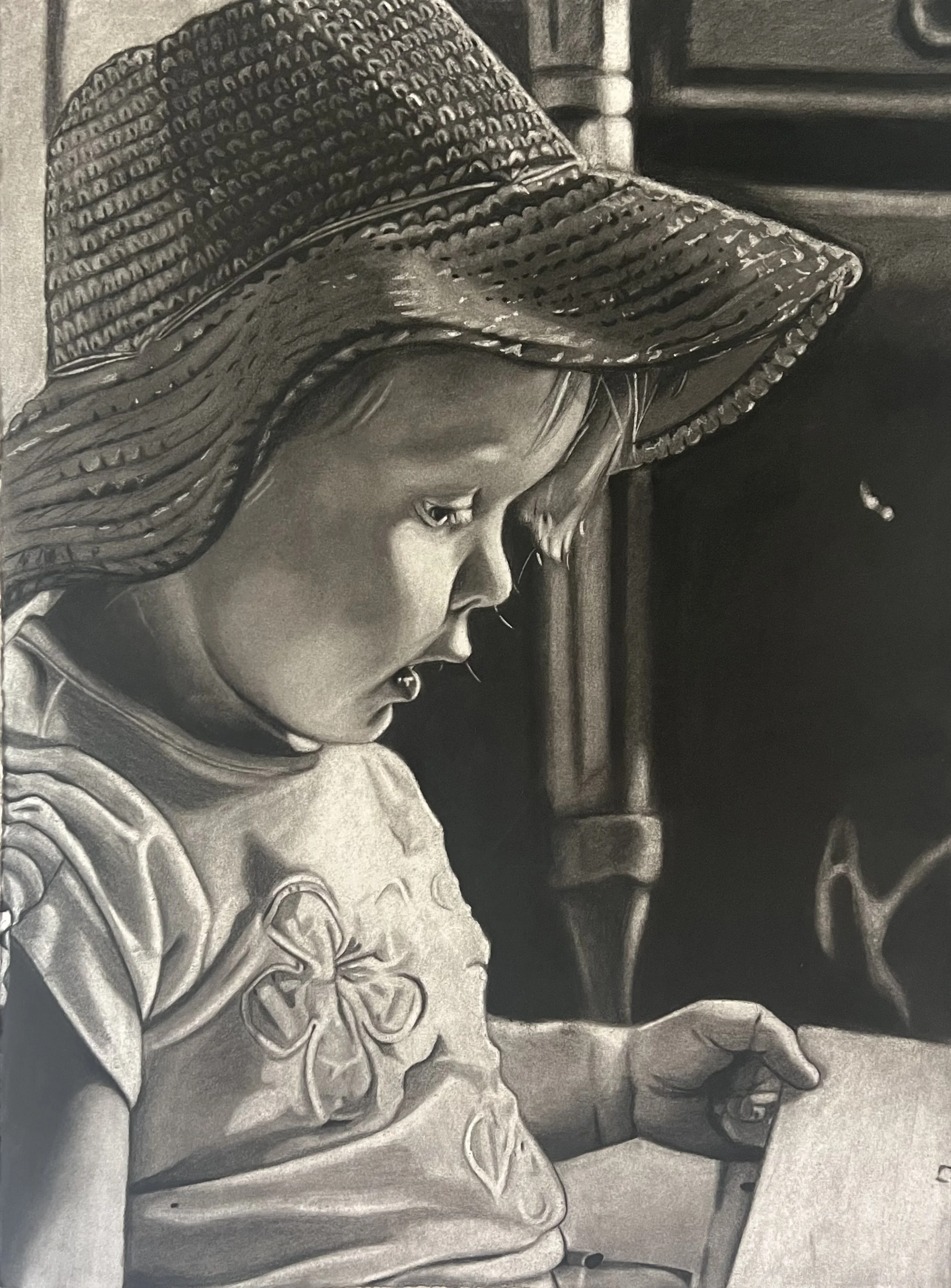 So Simple, charcoal on paper, 22 x 30.
