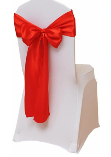Red Satin Chair Sash/Bow