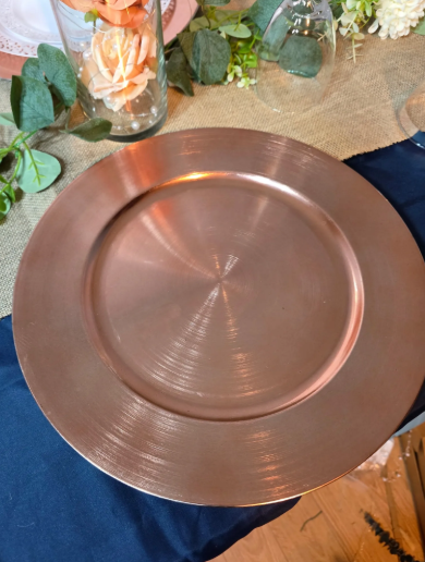 Elegant Rose Gold Charger Plate