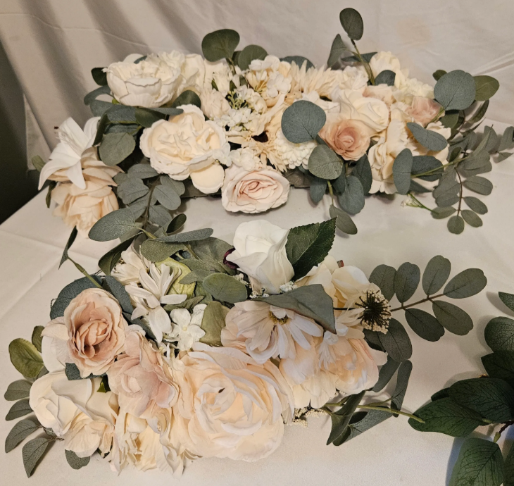 Cream Wedding Arch Florals