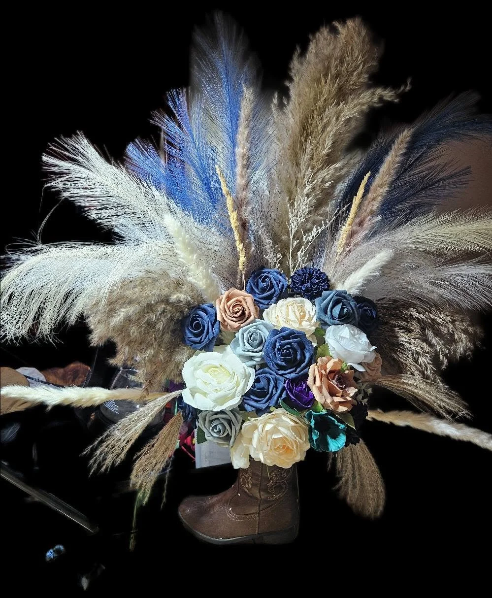Western Floral decor Navy Blue