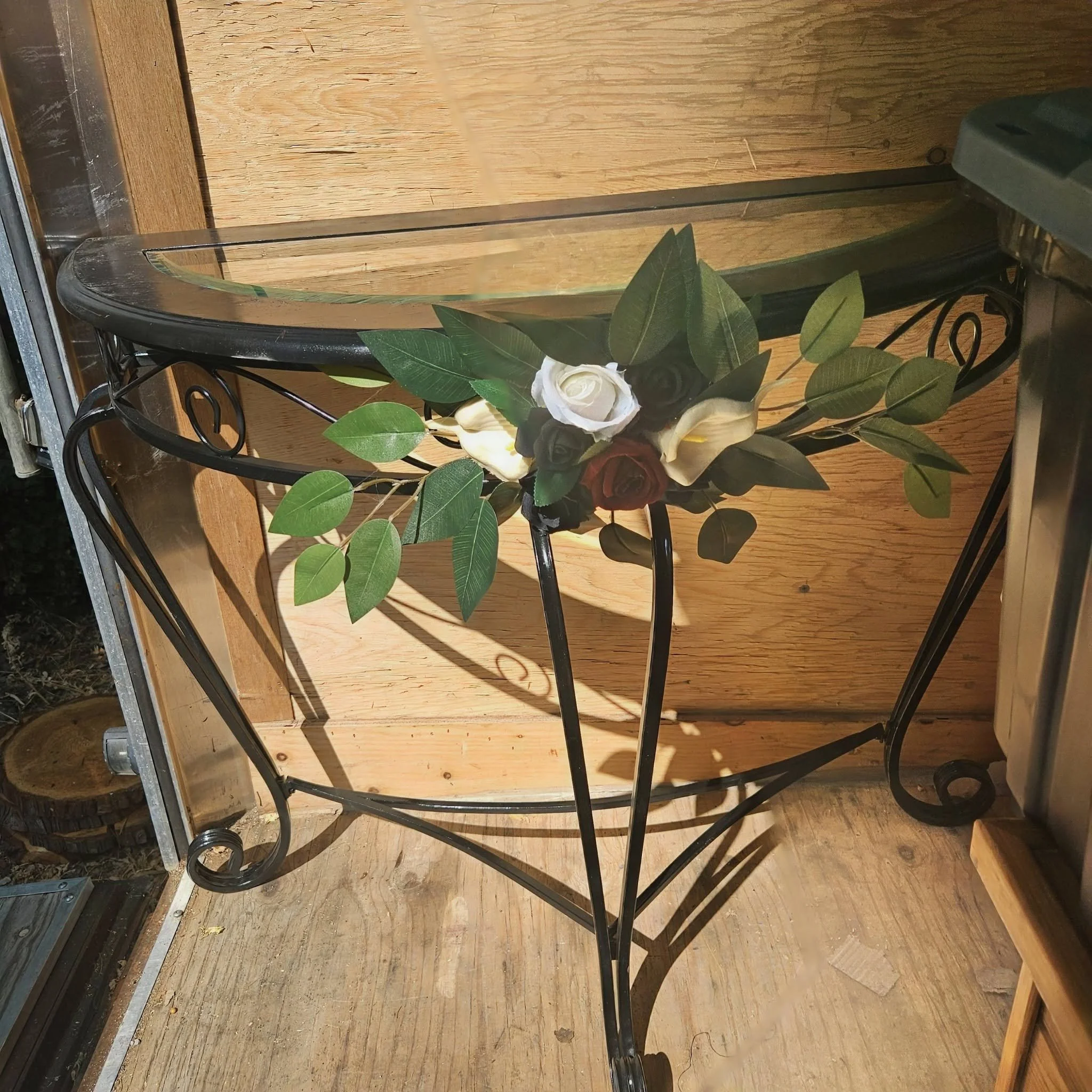 Half moon Glass Signing Table