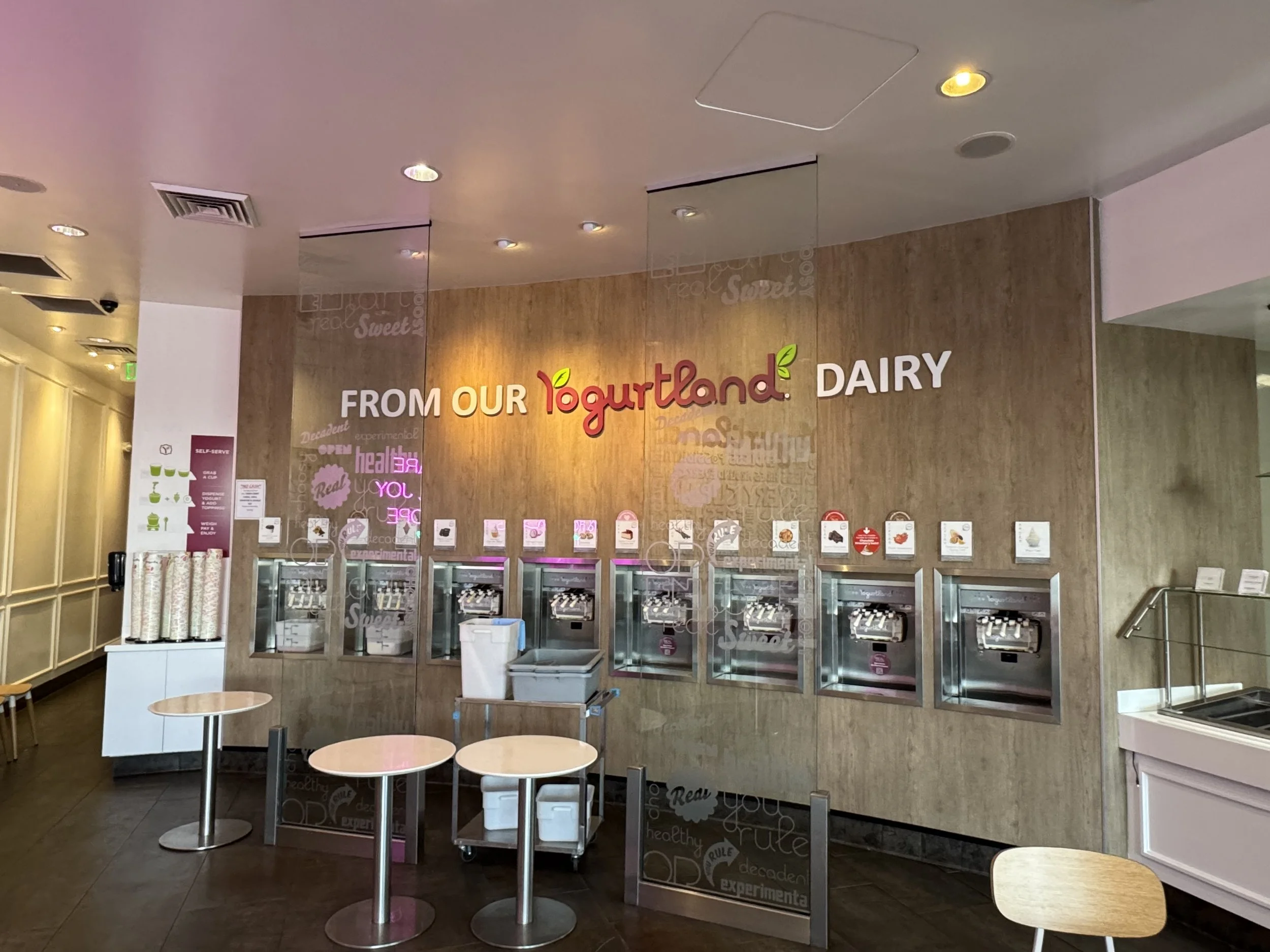 Yogurtland Serving Area