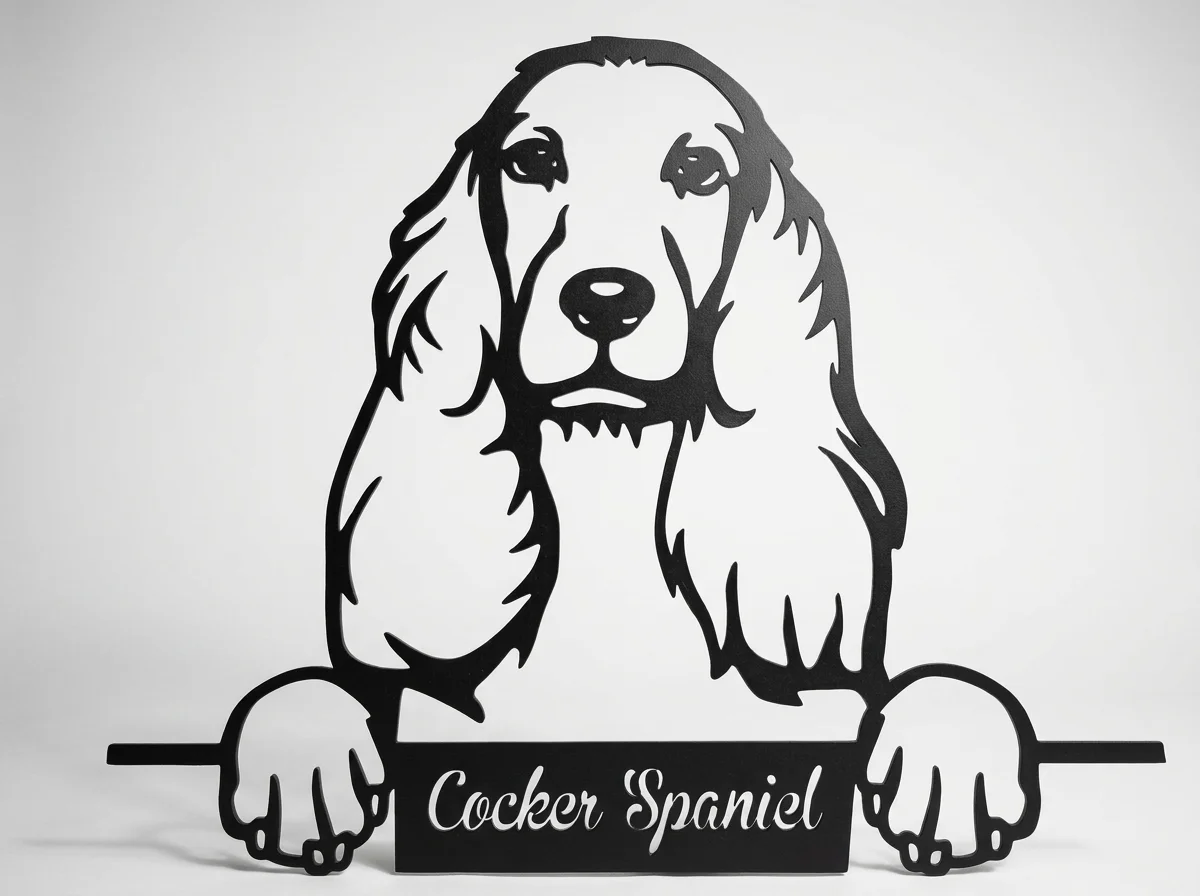 Custom Peeking Dog Signs - Personalized Metal Art